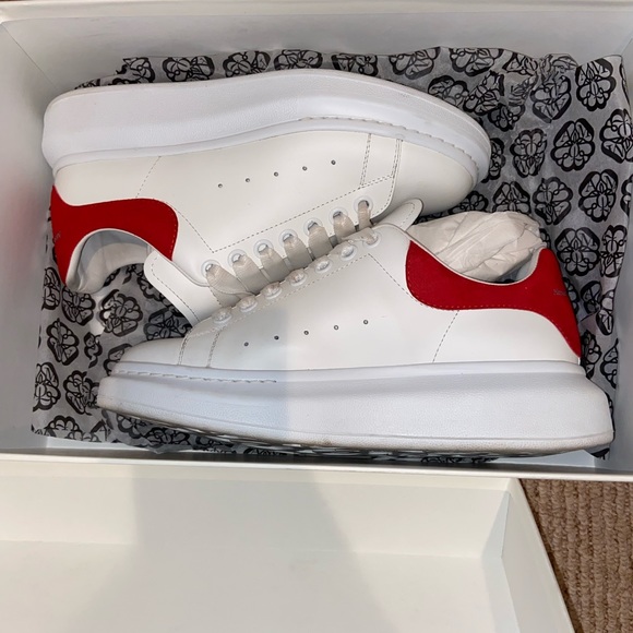 - Authentic Red & White Alexander McQueen Sneakers. - Picture 6 of 7